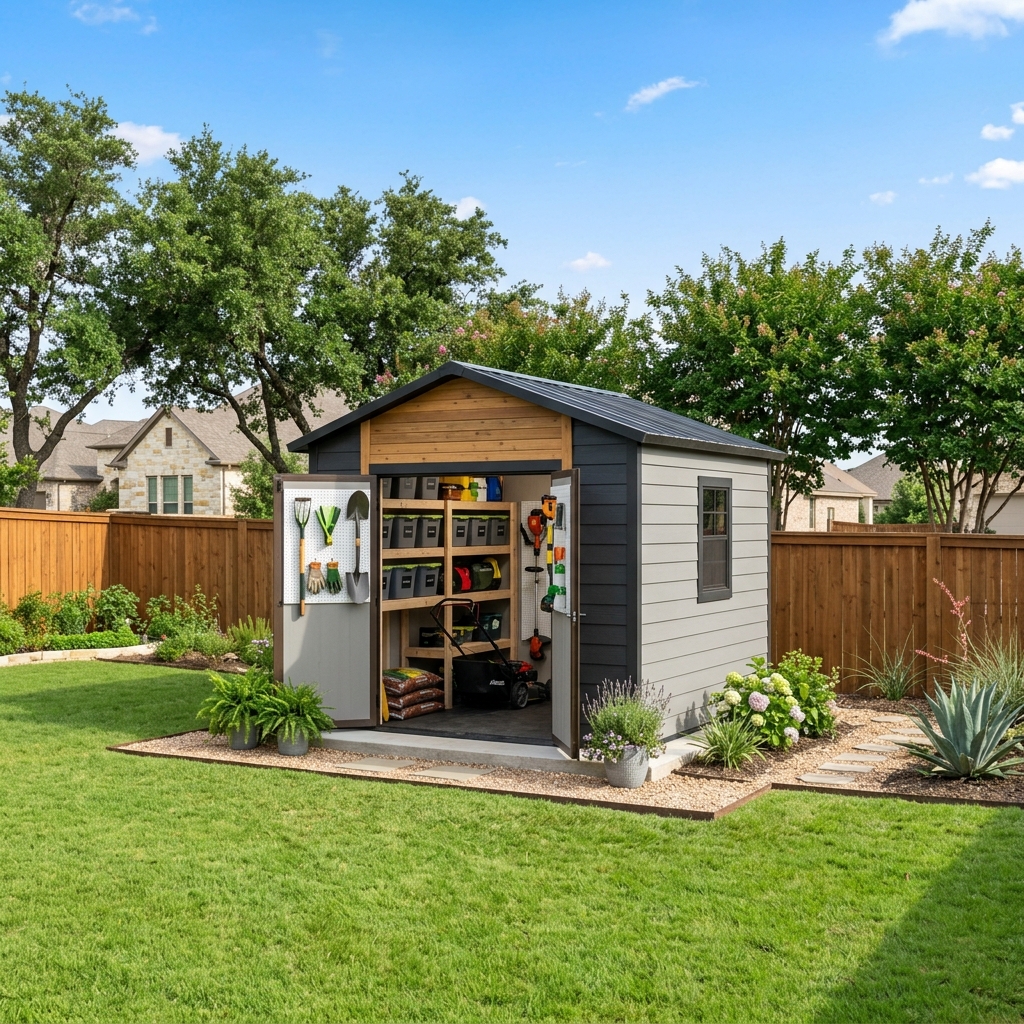 Outdoor storage shed